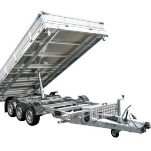 REMORQUE BENNE HYDRAULIQUE 3 ESSIEUX 400×200 UNITRAILER TASKER 400/3C 3500 KG