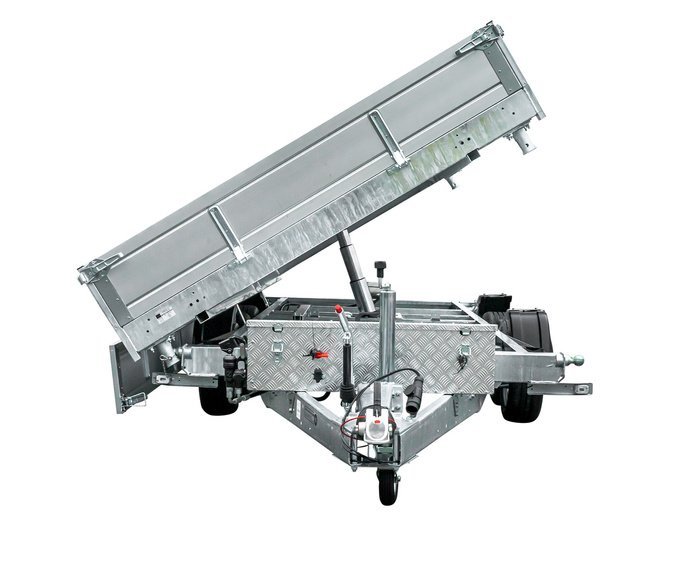 REMORQUE BENNE HYDRAULIQUE 3 ESSIEUX 400×200 UNITRAILER TASKER 400/3C 3500 KG – Image 6