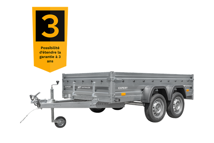 Remorque voiture 2 essieux 264×150 EXPERT 2615/2 PTAC 750 KG – Image 3