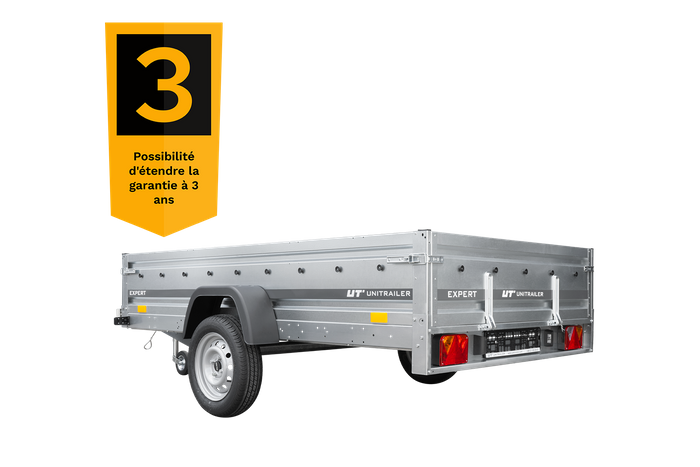 Remorque voiture simple essieu 264 x 150 EXPERT 2615 PTAC 500/750 kg – Image 2