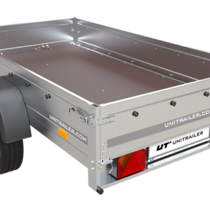 Remorque voiture simple essieu Unitrailer Garden Trailer 230 x 125 cm avec timon fixe 500/750 kg