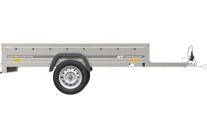Remorque voiture simple essieu Unitrailer Garden Trailer 230 x 125 cm avec timon fixe 500/750 kg – Image 5